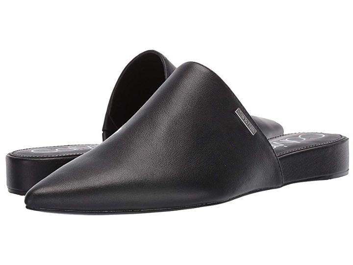 Calvin Klein Chantalia (black Soft Nappa Shine) Women's Shoes