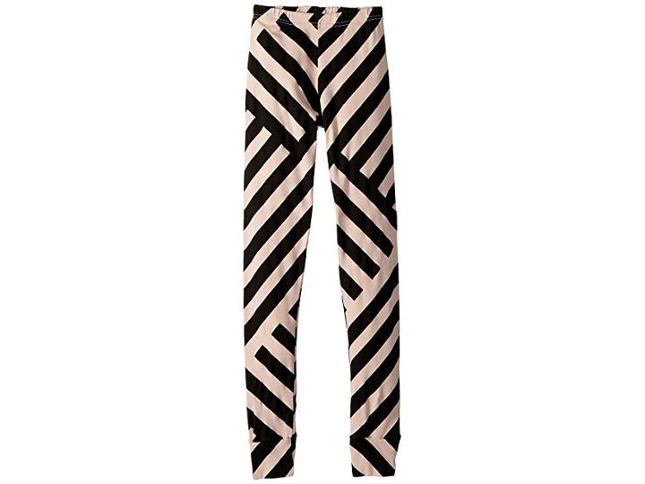 Nununu Striped Leggings (little Kids/big Kids) (powder Pink) Girl's Casual Pants