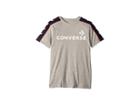 Converse Kids Short Sleeve Track Tee (big Kids) (dark Grey Heather) Boy's T Shirt