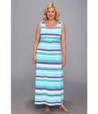 Columbia Plus Size Reel Beauty Ii Maxi Dress (geyser Multi Stripe) Women's Dress