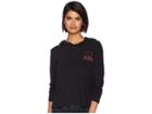 Rvca Paris Cropped Hoodie (black) Women's Clothing
