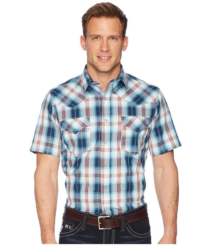 Roper 1531 Lagoon Dobby (blue) Men's Clothing