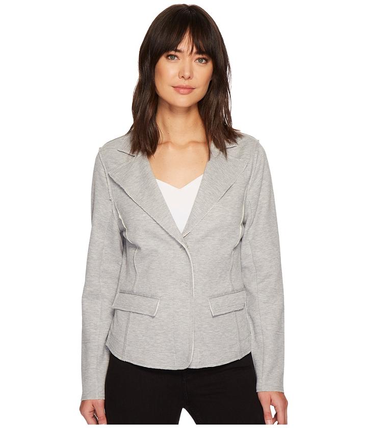 Nic+zoe Modern Knit Blazer (heather Grey) Women's Jacket
