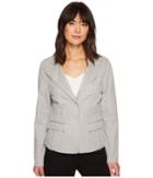 Nic+zoe Modern Knit Blazer (heather Grey) Women's Jacket
