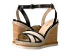 Nine West Vaughn (black/off-white Leather) Women's Wedge Shoes