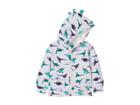 Joules Kids Printed Hooded Sweatshirt (infant) (grey Marl Dinosaur) Boy's Sweatshirt