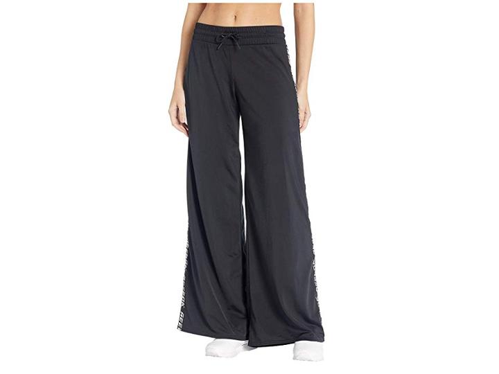 Reebok Workout Ready Meet You There Knit Wide Leg Pants (black) Women's Casual Pants