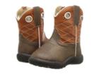 Roper Kids Boone (infant/toddler) (brown Faux Leather Vamp/orange Shaft) Cowboy Boots
