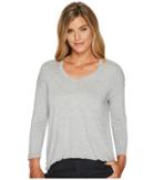 Tribal Long Sleeve Neck Detail Jersey Top (grey Mix) Women's Long Sleeve Pullover