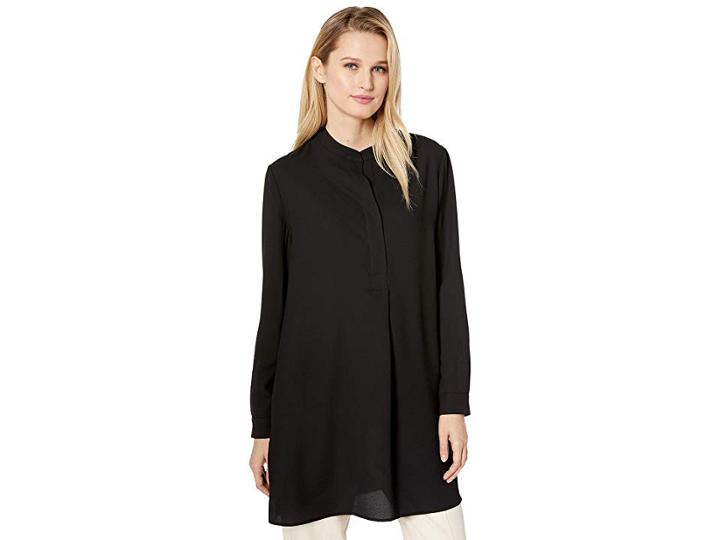 Anne Klein Long Tunic Blouse (anne Black) Women's Blouse