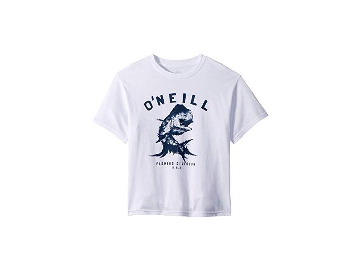 O'neill Kids Free Spirit Short Sleeve Tee (big Kids) (white) Boy's T Shirt
