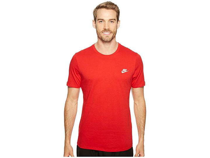 Nike Core Embroidered Futura Tee (sport Red/sport Red/white) Men's Clothing