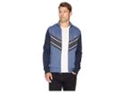 Original Penguin Long Sleeve Stripe Track Jacket (vintage Indigo) Men's Coat