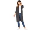 1.state Ruched Sleeve Cardigan W/ Ties (dark Heather Gray) Women's Sweater