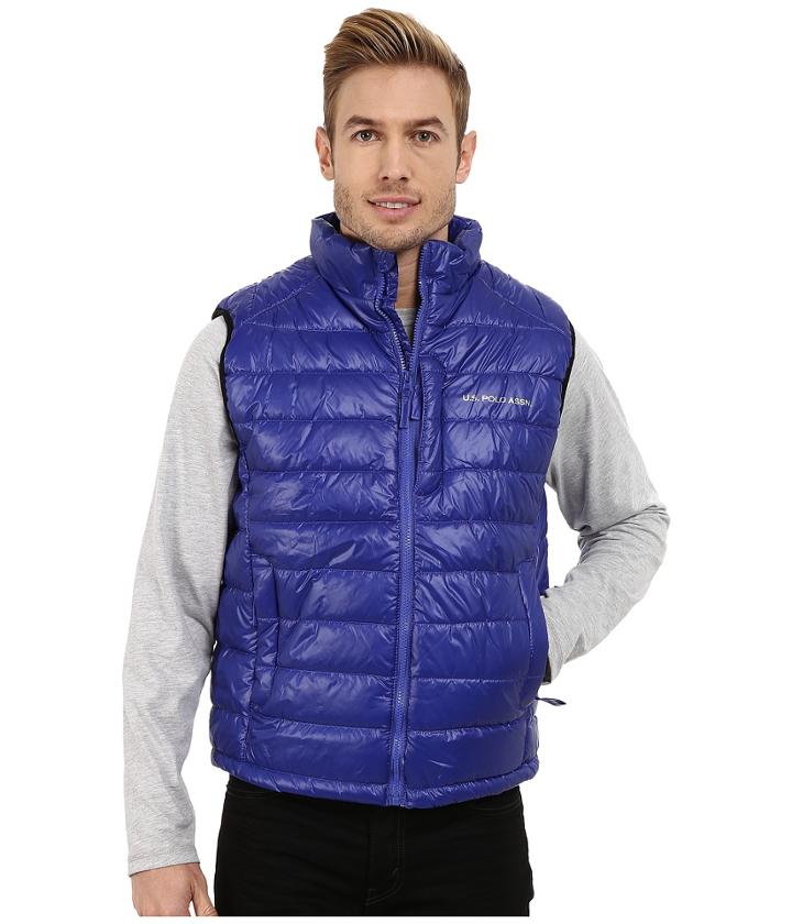 U.s. Polo Assn. Small Chanel Puffer Vest (cobalt Blue) Men's Vest
