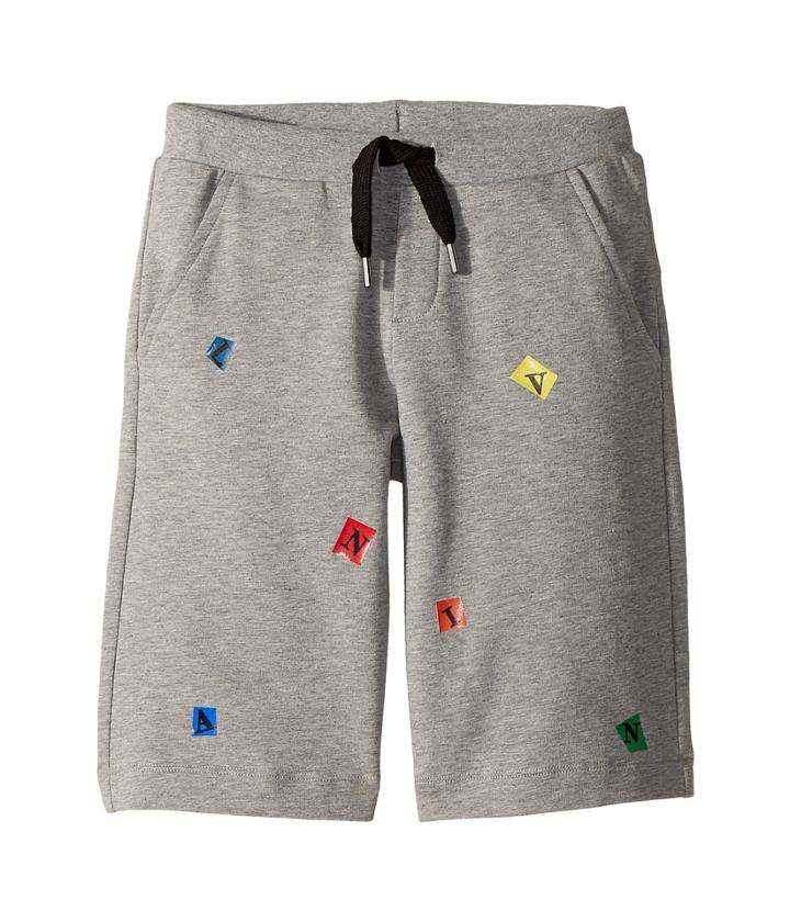 Lanvin Kids Letters Bermuda (little Kids/big Kids) (grey) Boy's Clothing