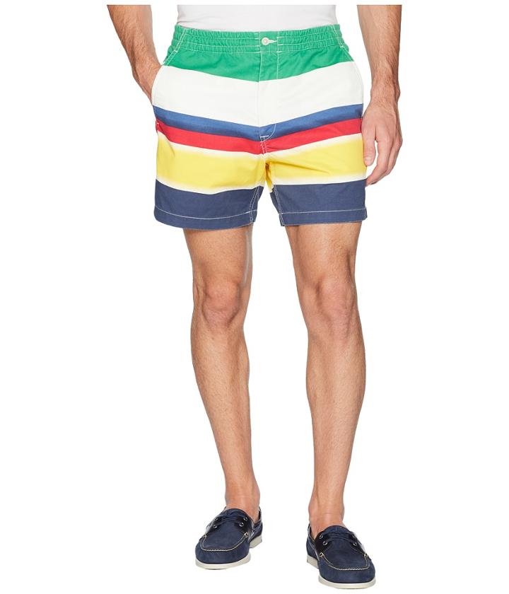 Polo Ralph Lauren Cp-93 Striped Stretch Twill Shorts (marsh Stripe) Men's Shorts