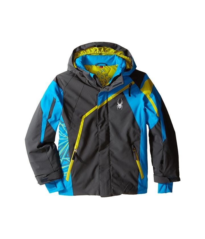 Spyder Kids Challenger Jacket (big Kids) (polar/electric Blue/sulfur) Boy's Coat