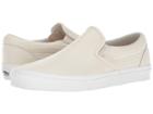 Vans Classic Slip-ontm ((moto Leather) Birch/blanc De Blanc) Skate Shoes