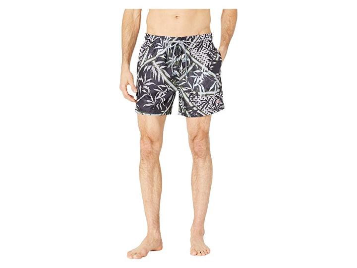 Ted Baker Plecoe Floral Mashup Print Swim Shorts (navy) Men's Swimwear