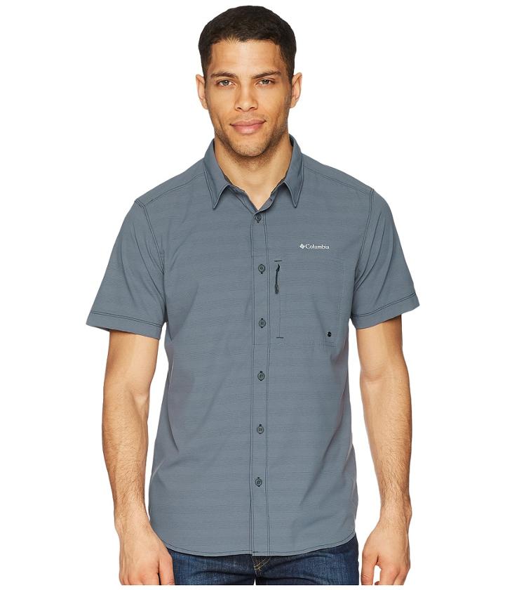 Columbia Cypress Ridge Short Sleeve Top (shark) Men's Short Sleeve Button Up