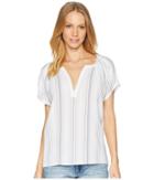 Ag Adriano Goldschmied Ariel Blouse (white/navy) Women's Blouse