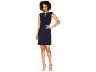 Lauren Ralph Lauren Nadine Cap Sleeve Day Dress (lighthouse Navy) Women's Dress