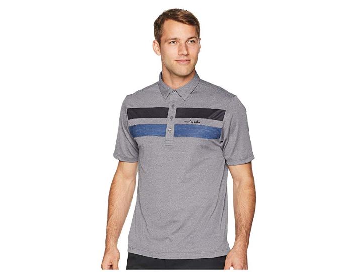 Travismathew Big Six Polo (heather Grey) Men's Short Sleeve Knit