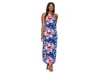 Tommy Bahama Mira Dora Floral Maxi Dress (dark Cobalt) Women's Dress
