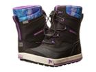 Merrell Kids Snow Bank 2.0 Waterproof (toddler/little Kid) (black/print/berry Leather) Girls Shoes