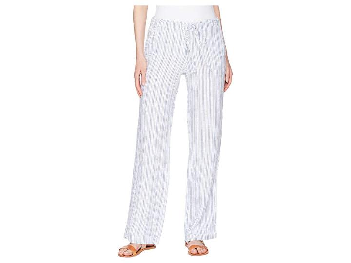 Allen Allen Stripe Long Pants (white) Women's Casual Pants