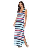 Tommy Bahama Sporting Stripe Maxi Dress Cover-up (swimming Pool Blue) Women's Swimwear