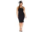 Unique Vintage Plus Size Betty Wiggle Dress (black) Women's Dress