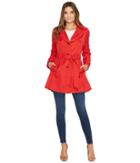 Via Spiga Belted Raincoat (bistro Red) Women's Coat