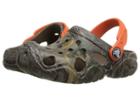 Crocs Kids Swiftwater Realtree Xtra Clog (toddler/little Kid) (walnut/tangerine) Boys Shoes