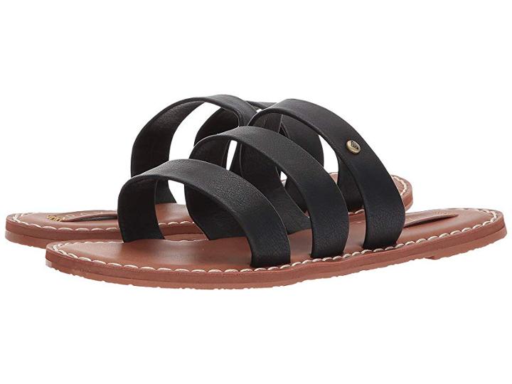 Roxy Sonia Three Strap Sandals (black) Women's Sandals