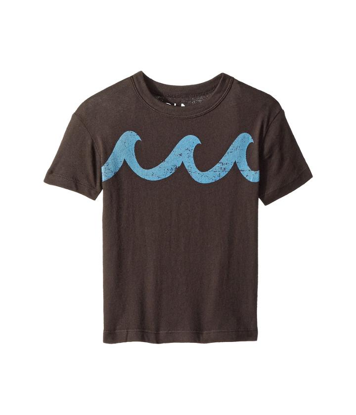 Chaser Kids Super Soft Blue Waves Tee (toddler/little Kids) (vintage Black) Boy's T Shirt