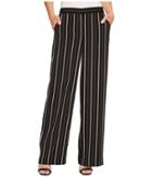 Vince Camuto Stripe Pull-on Pants (rich Black) Women's Casual Pants