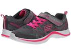 Skechers Kids Swift Kicks 81498l (little Kid/big Kid) (charcoal/neon Pink) Girl's Shoes