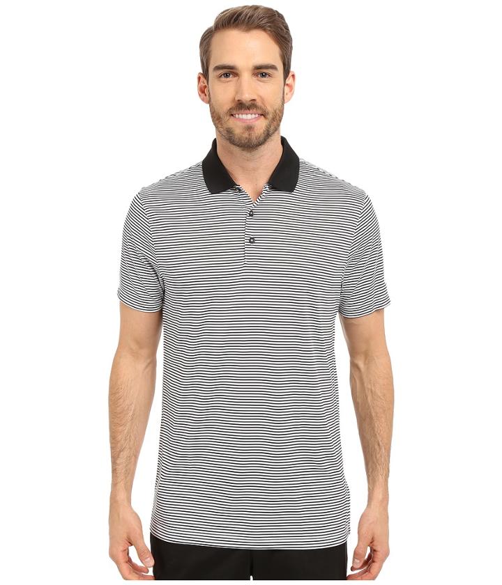 Nike Golf Victory Mini Stripe Polo (black/white/white) Men's Short Sleeve Pullover