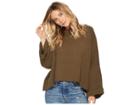 Free People I Can't Wait Pullover (moss) Women's Sweater