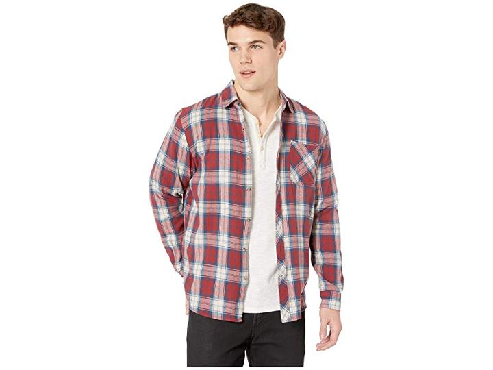 Rip Curl Holmes Flannel Shirt (off-white) Men's Clothing