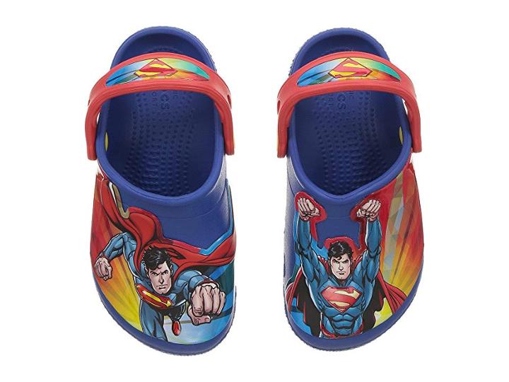 Crocs Kids Funlab Superman Clog (toddler/little Kid) (blue Jean) Kids Shoes