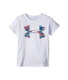Under Armour Kids Brushmark Big Logo Short Sleeve Tee (toddler) (white) Girl's T Shirt