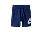 Nike Kids French Terry Alumni Shorts (toddler) (blue Void) Boy's Shorts