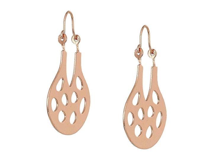 Alex And Ani Antique Pierced Earrings (rose Gold) Earring