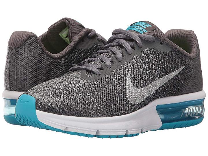 Nike Kids Air Max Sequent 2 (big Kid) (dark Grey/metallic Silver/black/stealth) Boys Shoes
