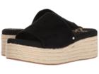 Sam Edelman Weslee (black Kid Suede Leather) Women's Sandals