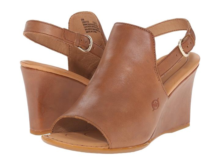 Born Bevi (tan Full Grain Leather) Women's Wedge Shoes