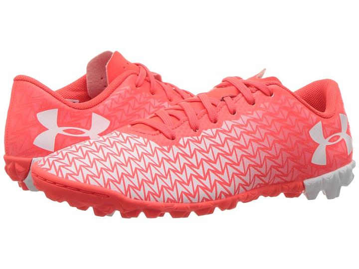 Under Armour Kids Ua Cf Force 3.0 Tf Jr. Soccer (little Kid/big Kid) (neon Orange/white) Kids Shoes